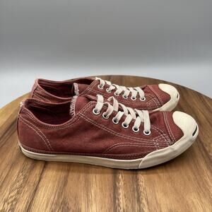 Converse Jack Purcell Shoes Womens 7 Red Canvas Low Casual Skate Comfort Sneaker